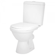 Унитаз компакт напольный Сенатор белый горизонт/выпуск ниж/подвод кнопка 2/реж в/к Santek 