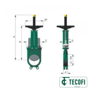 Задвижка шиберная чугун Ду250 Ру10 межфл Tecofi VG 3400