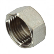 Заглушка латунь никель Ду15 вр